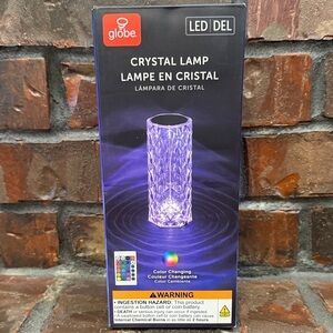Globe LED Crystal Lamp with Color Options